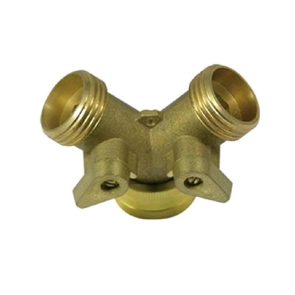 SH8005 Разклонител МЕСИНГ с 2 крана,м.резба 3/4“