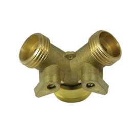 SH8005 Разклонител МЕСИНГ с 2 крана,м.резба 3/4“
