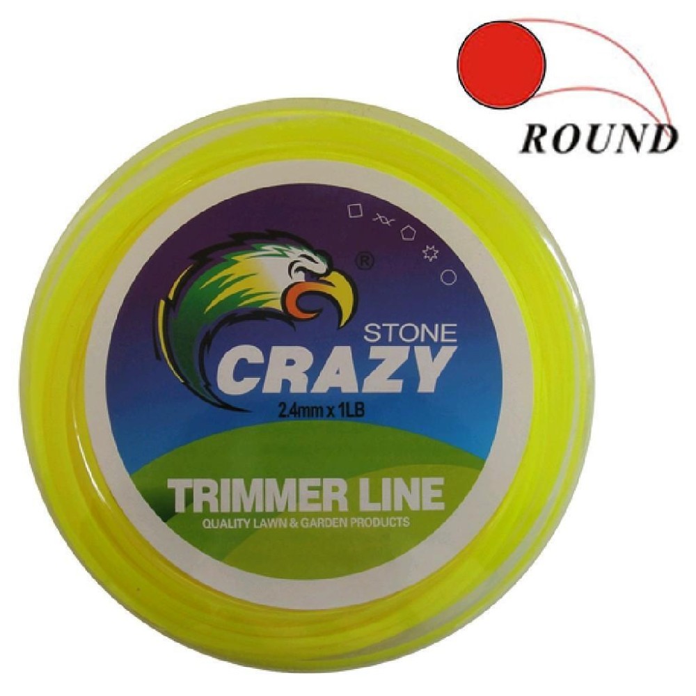 Корда тример 2.4mm жълт кръгъл 87m 1Lb
