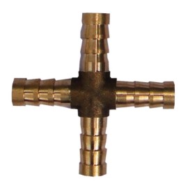 X-разклонител (4-ник) за маркуч МЕСИНГ X12mm