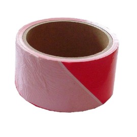 Маркировъчна лента черв./бяло 50mm x 50m