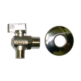 Ъглов кран 1/2“x 3/4“ 140g -мет. врътка месинг
