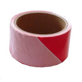 Маркировъчна лента черв./бяло 70mm x 200m