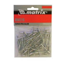 Поп нит алуминиев MATRIX 50бр.DIN7337 4.8x8mm