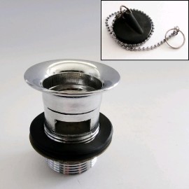 Сифон мивка с преливник,тапа MO-J-003 120g 1 1/4