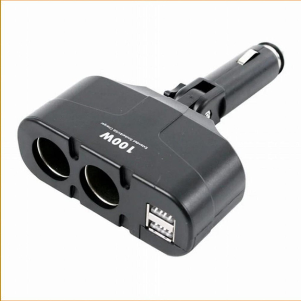 РАЗКЛОНИТЕЛ ЗАПАЛКА 1652 С 2 ГНЕЗДА И 2 USB ПОРТ