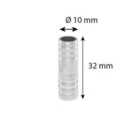 I-съединител (удължител) за маркуч ALU ф10mm