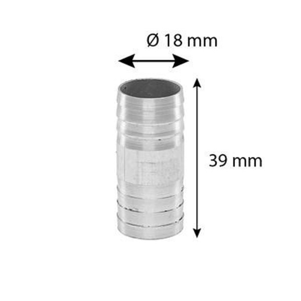 I-съединител (удължител) за маркуч ALU ф18mm