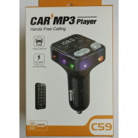 FM трансмитер 2USB/TYPE C - C59